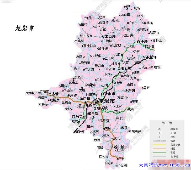 東莞到龍巖市地圖 www.flyz1.cn